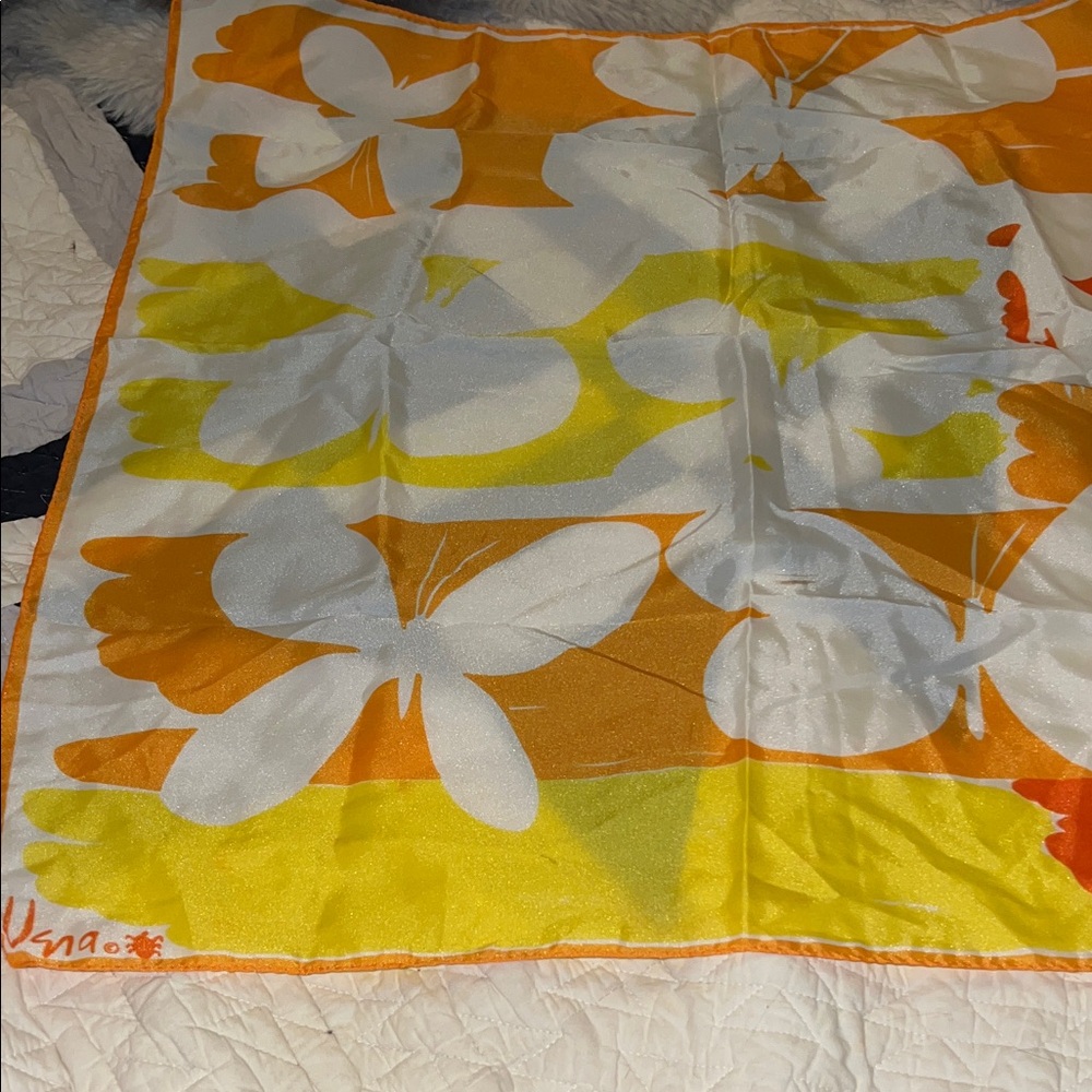 Vintage Vera Neumann ladybug butterfly scarf 26” square